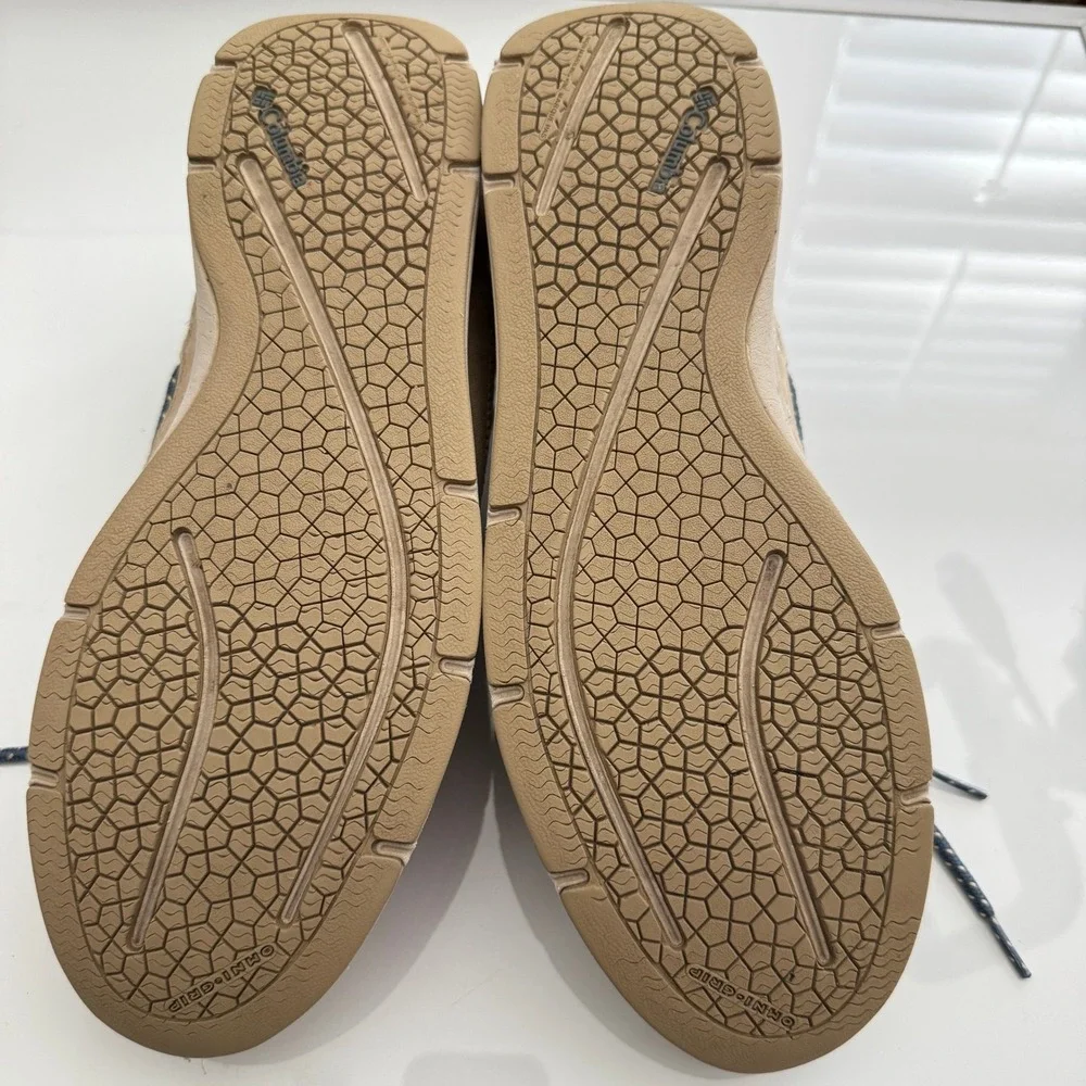 Columbia PFG‎ Boat Shoes Tan Canvas Lace Up Performance Fishing Gear Men Size 14